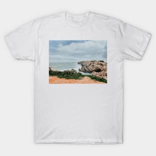 Peniche rocky coastline in Portugal T-Shirt